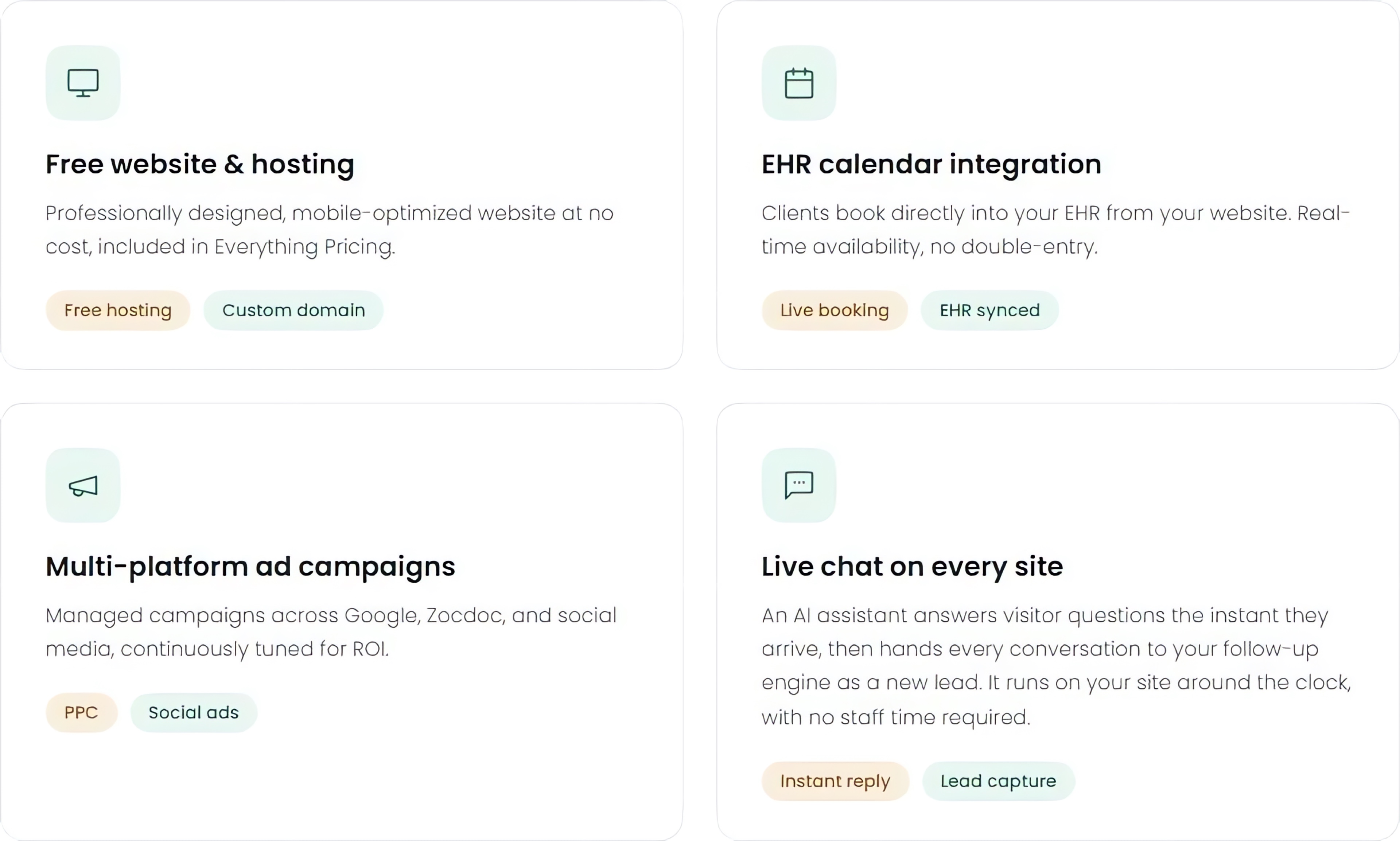 Website and lead gen, shown in Credify